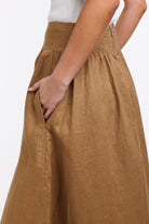 365 DAYS Marion Linen Skirt - Toffee, supplier photo 3