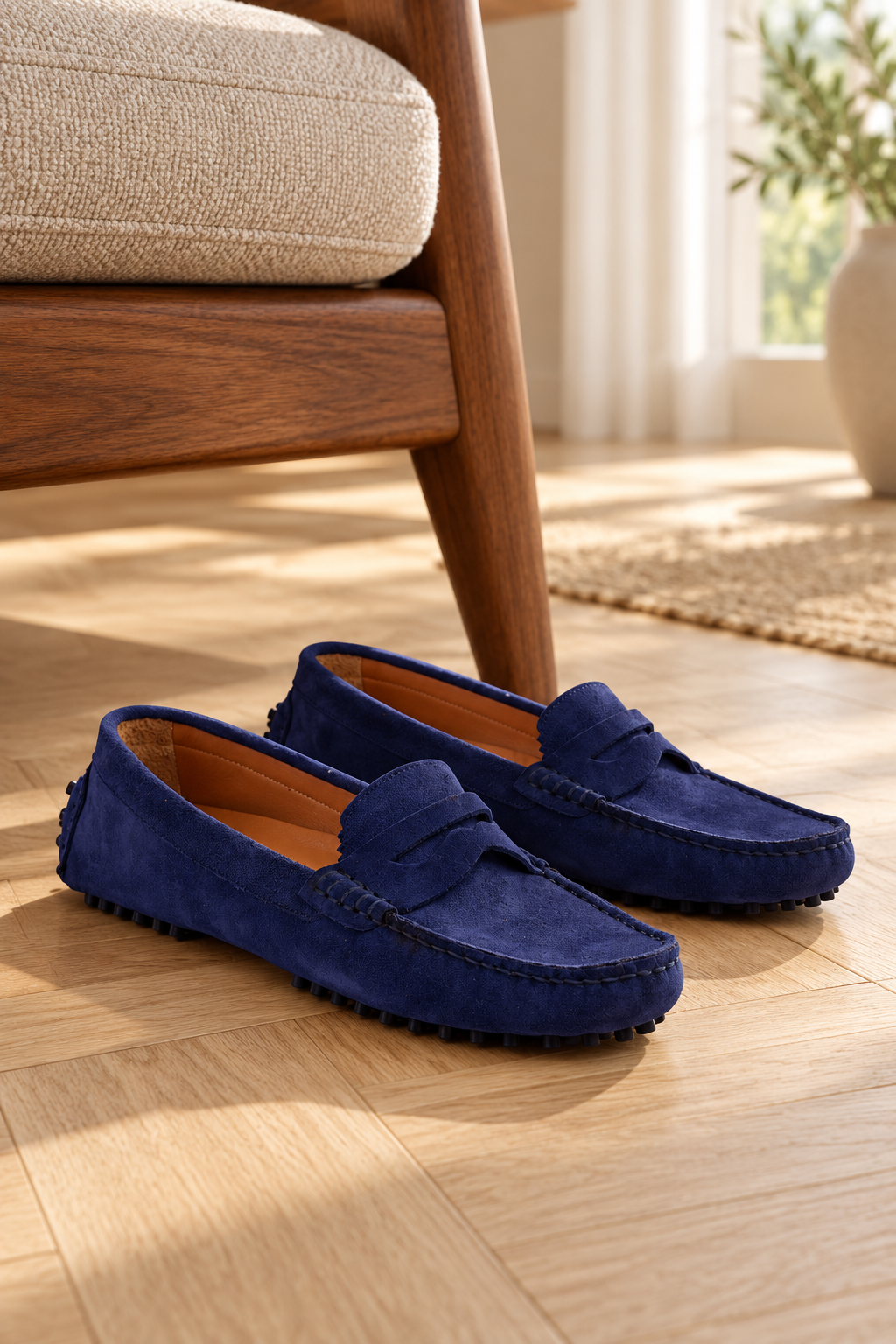 KATHRYN WILSON Avery Loafer - Navy Suede - Magpie Style