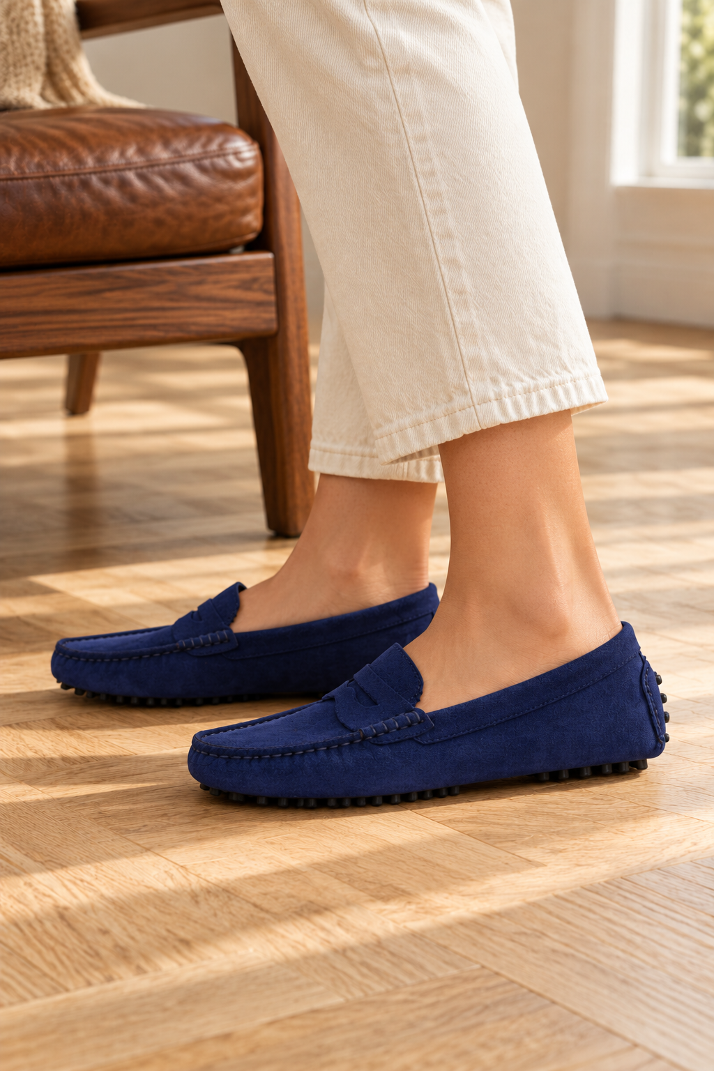 KATHRYN WILSON Avery Loafer - Navy Suede - Magpie Style
