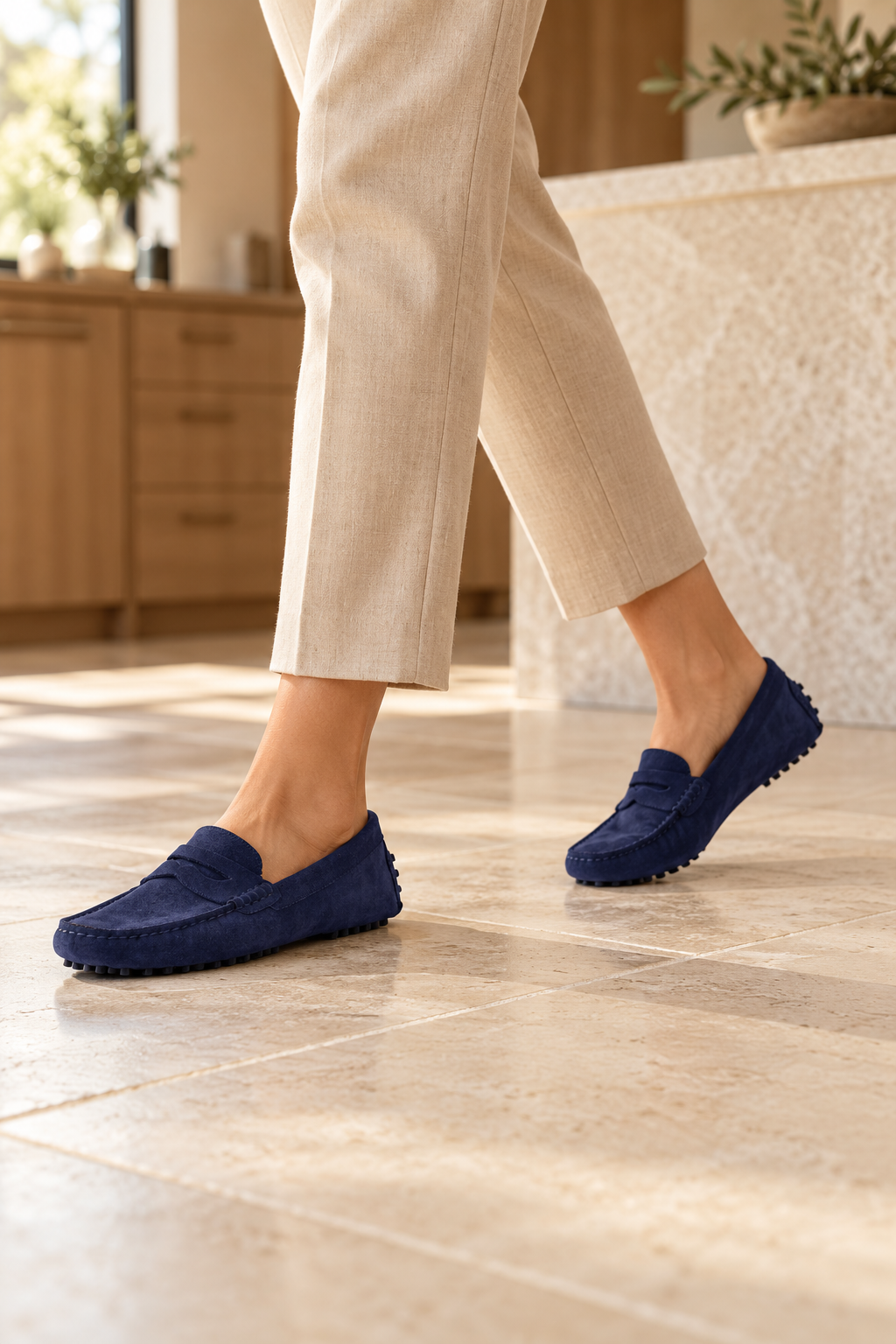 KATHRYN WILSON Avery Loafer - Navy Suede - Magpie Style