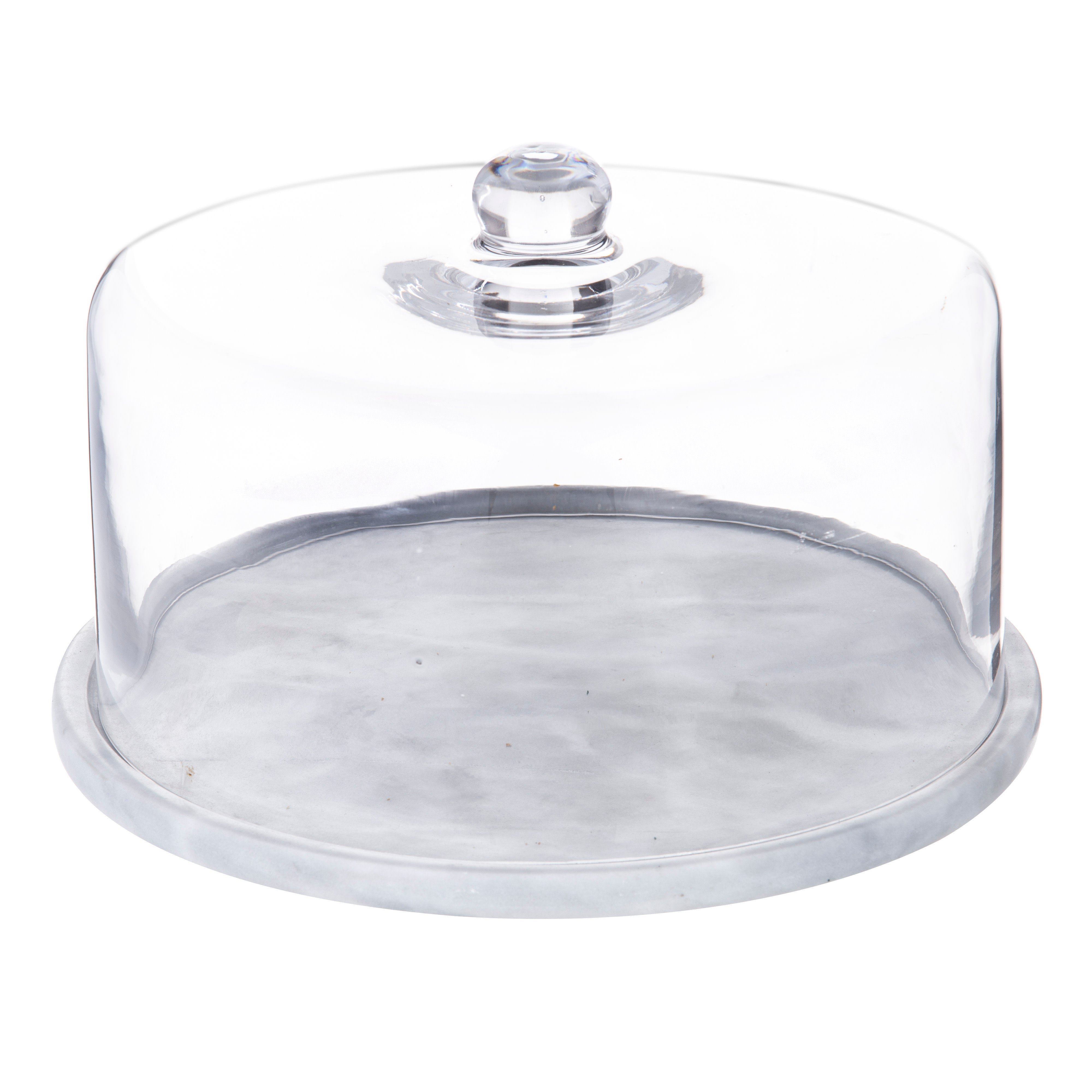 Nuvolo Marble Round Dome - Grey & Clear - 1