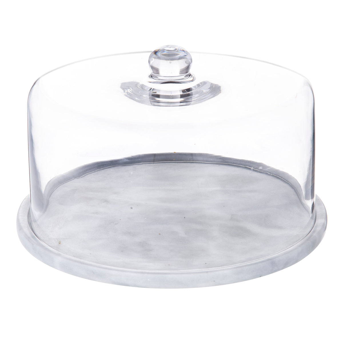 Nuvolo Marble Round Dome - Grey & Clear - 1