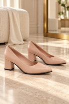 KATHRYN WILSON Frana Heel - Nude Calf - Magpie Style