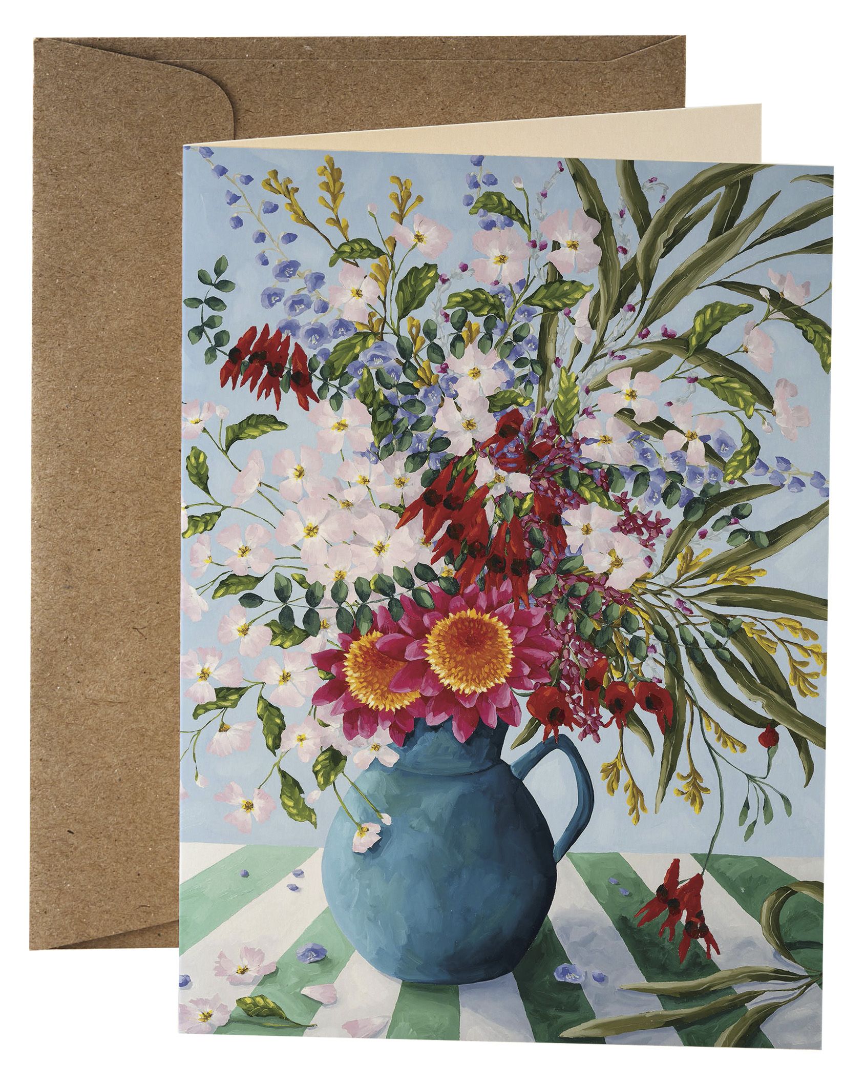 Card - Flowers and Ceramics - original view