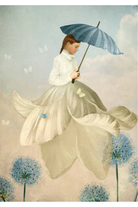 Card - Blue Skies, Blue Blooms - complete artwork