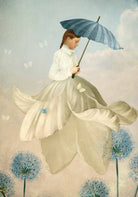 Card - Blue Skies, Blue Blooms - original artwork