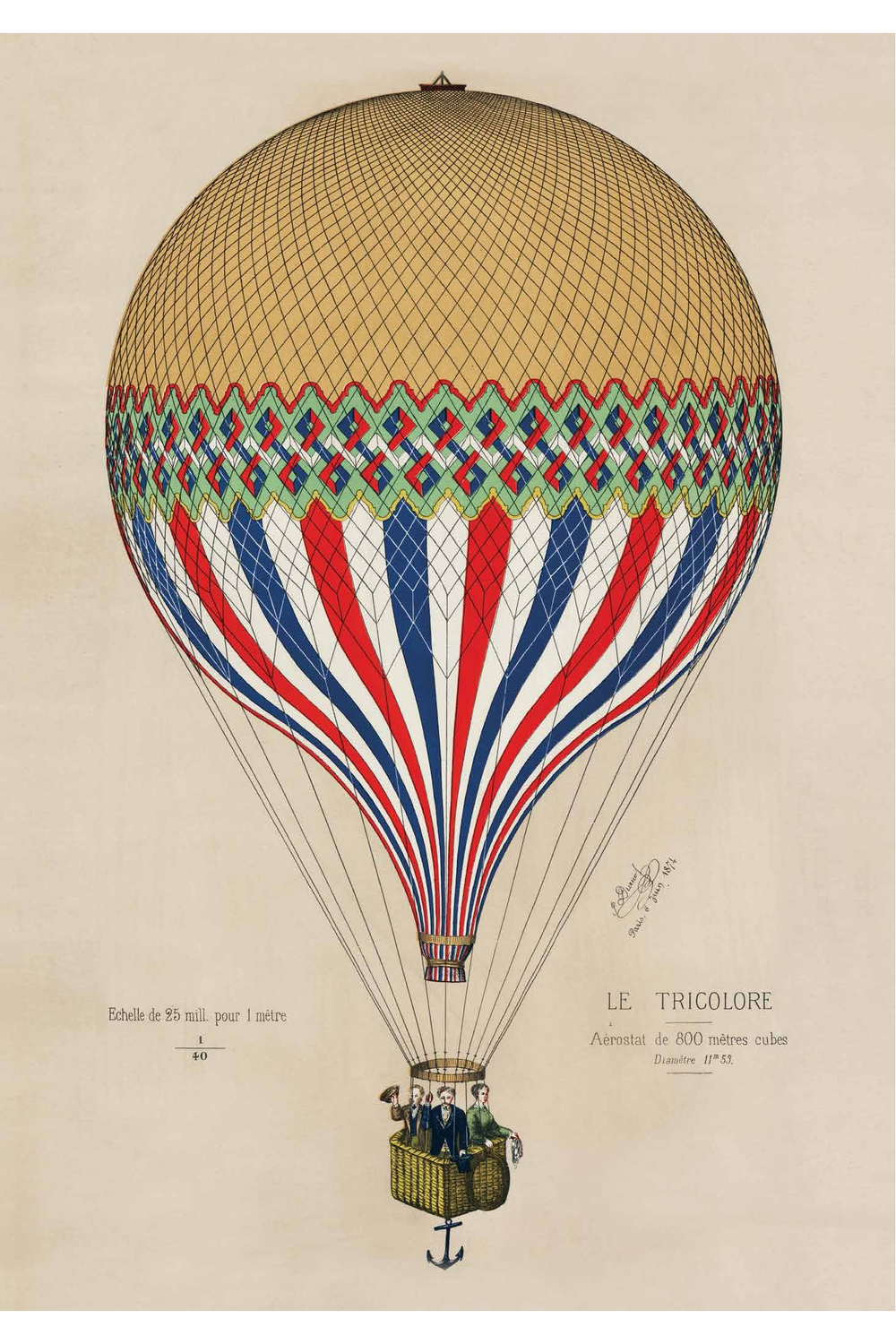 Card - Antique Air Balloon