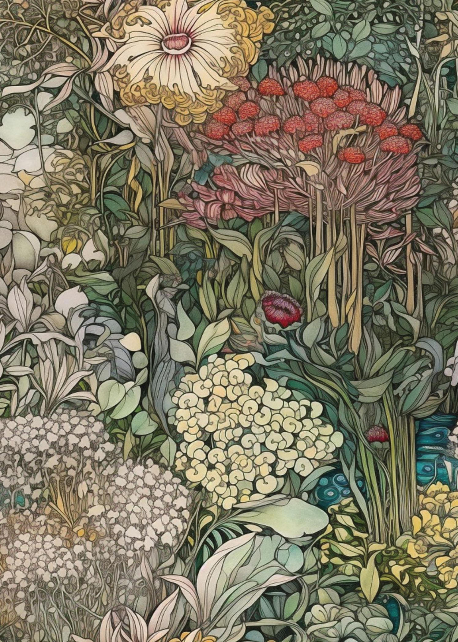 Card - Lush Garden - original artwork