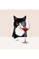 Card - Tuxedo Cat & Red Wine - complete artwork