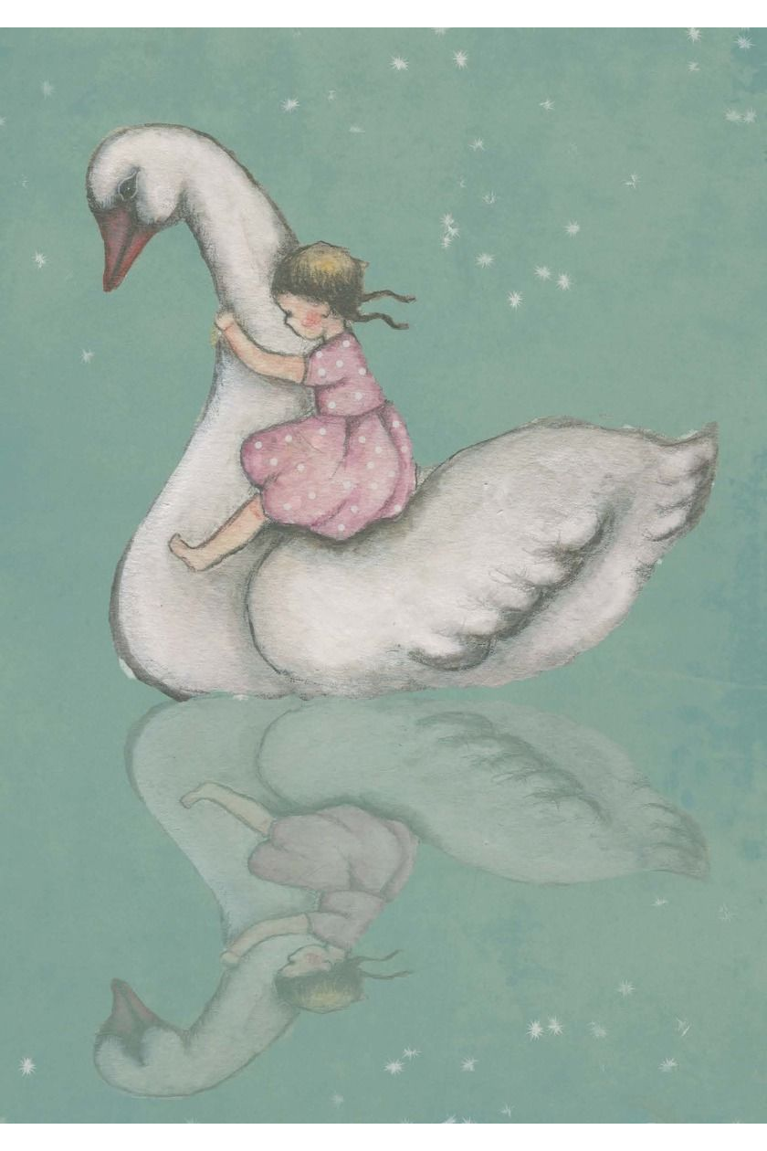 Card - Girl & Swan - complete artwork