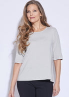 PAULA RYAN ESSENTIALS Panelled Half Sleeve Top - MicroModal - Paula Ryan