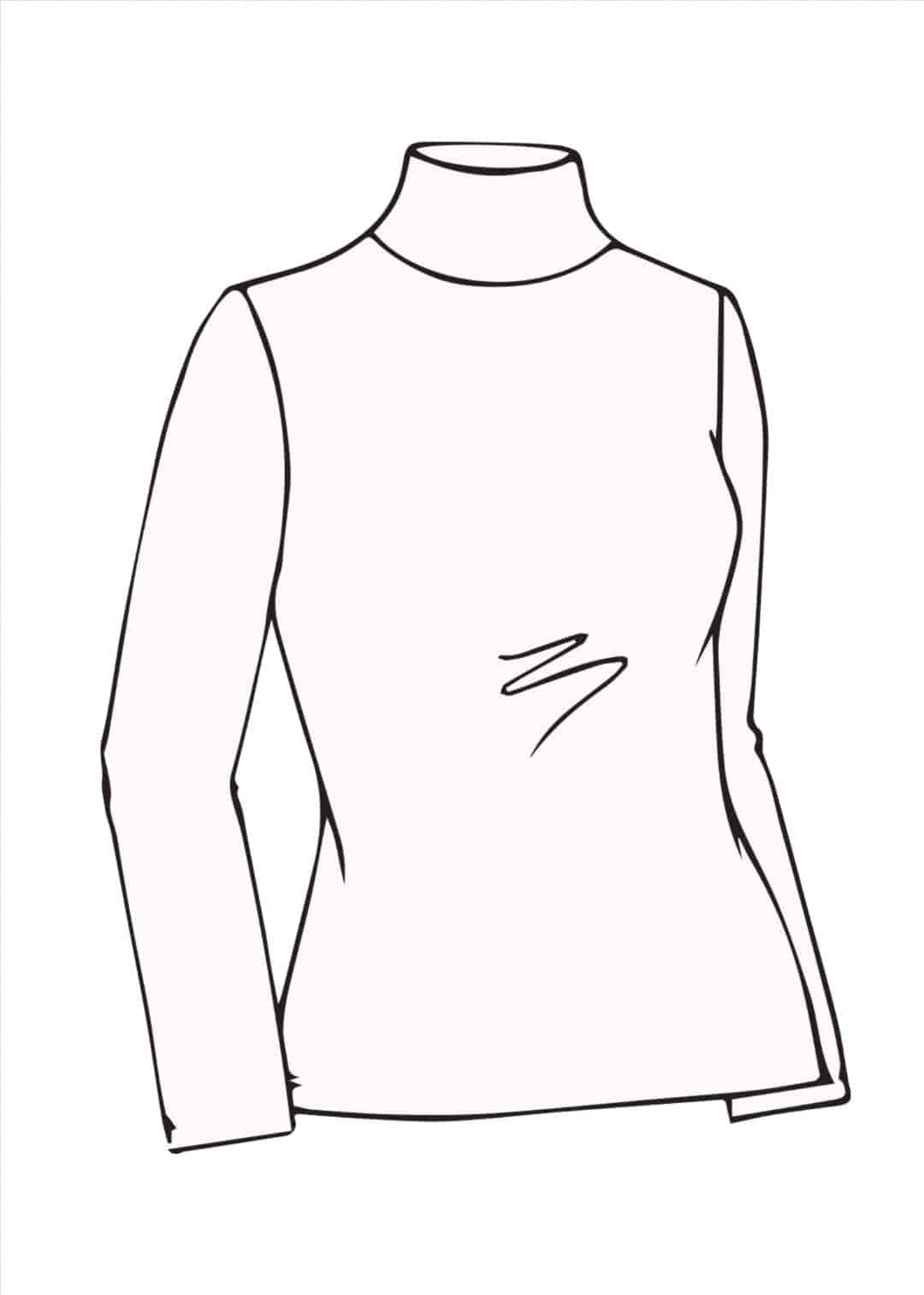 PAULA RYAN ESSENTIALS Slim Fit Long Sleeve Polo Neck Top - Navy MicroModal - Magpie Style