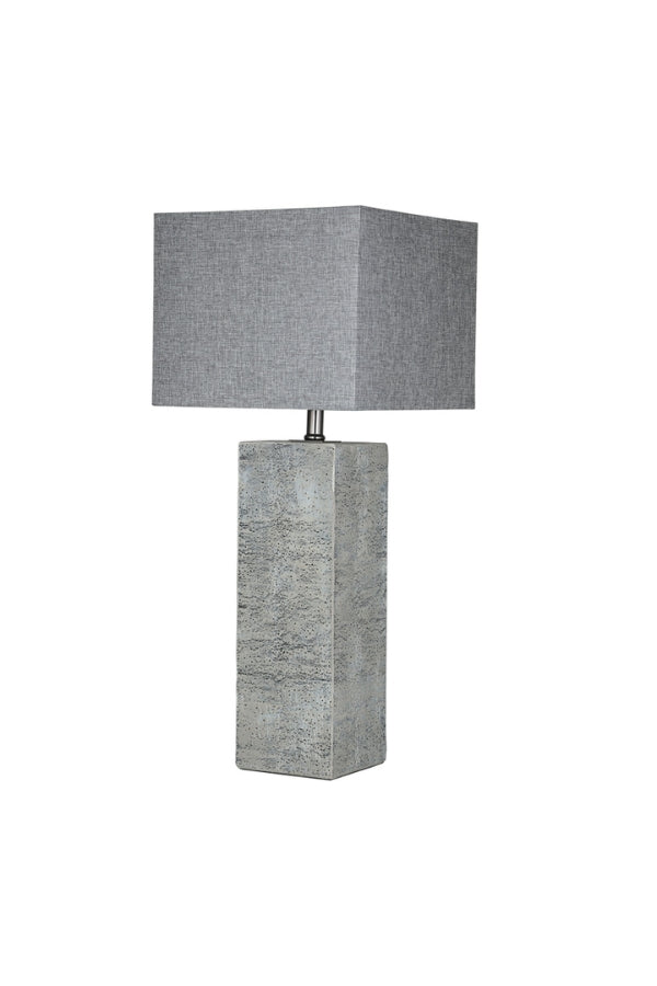 Ingalls Table Lamp - Cement & Gray Shade - Magpie Style