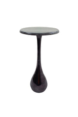 Arlo Side Table - Black Nickel & Warm Grey Marble