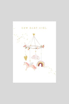 Baby Girl Mobile CARD - Magpie Style