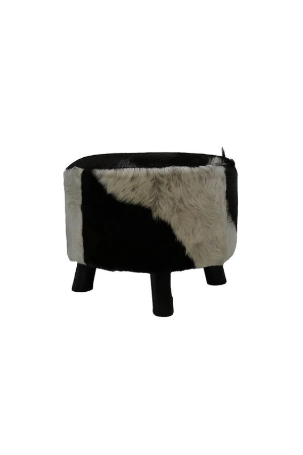 Billie Ottoman - Black & White