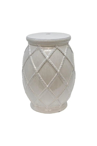 Ceramic Stool Diamond - Taupe