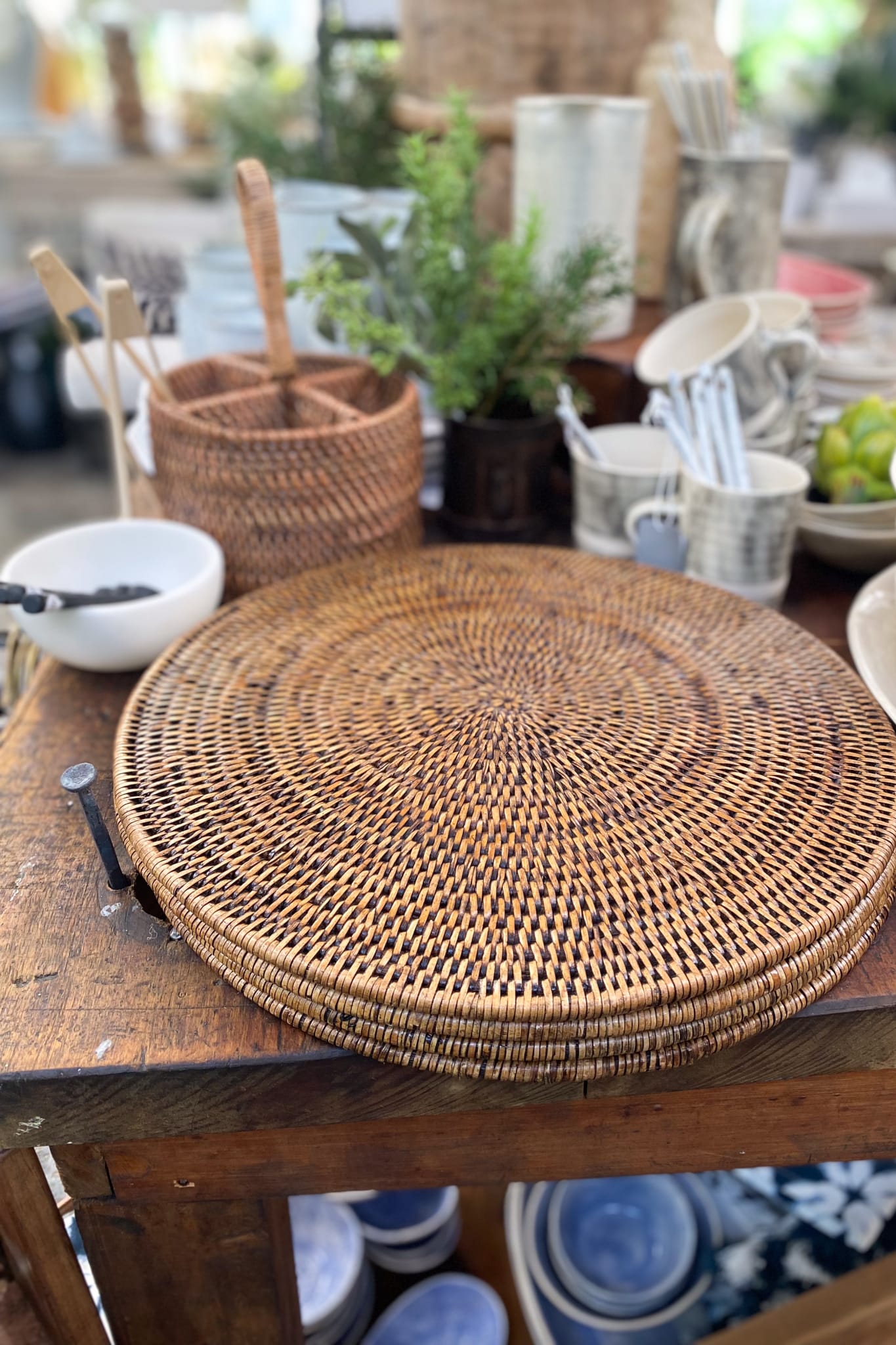 Rattan Placemat Round 40cm - Magpie Style