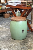 Sage Green Drum Stool - Magpie Style