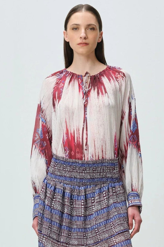 DEVOTION TWINS Print Blouse - Geometric