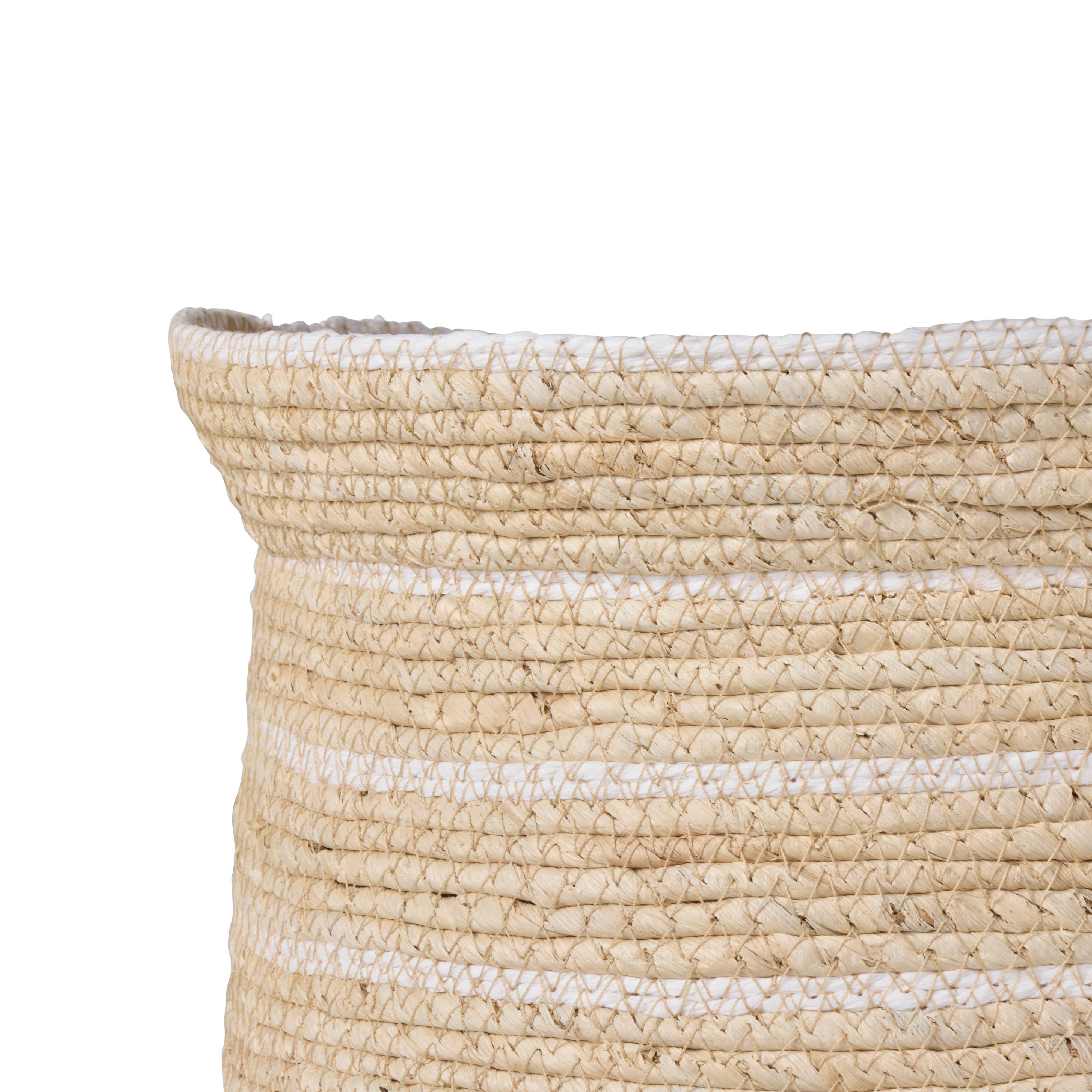 Linear Baskets - Natural & Green, Set of 2 - 2