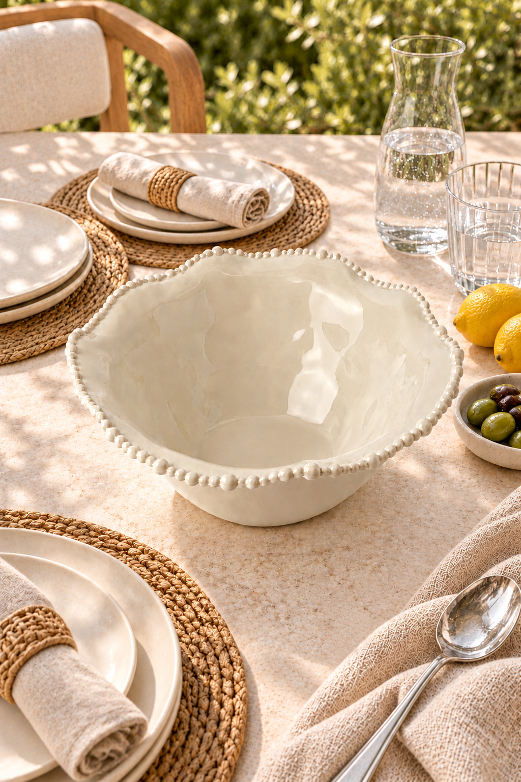 Sand Jumbo Wobbly Bowl – Pearl Melamine - Magpie Style