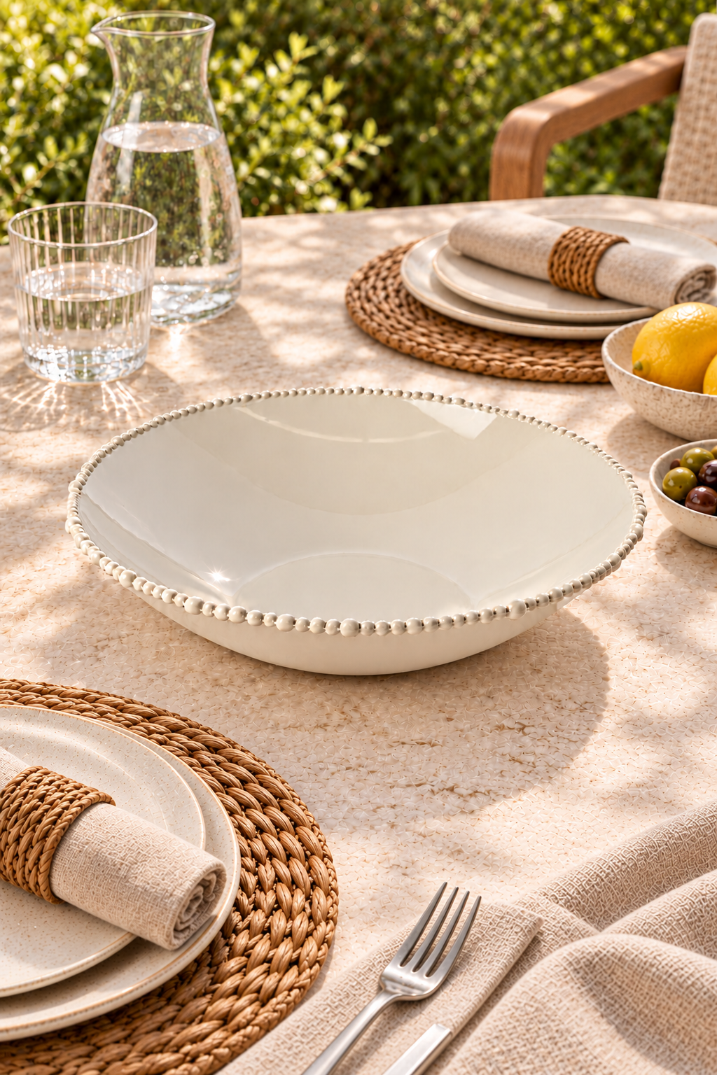 Sand Large Tapered Bowl – Pearl Melamine - Magpie Style