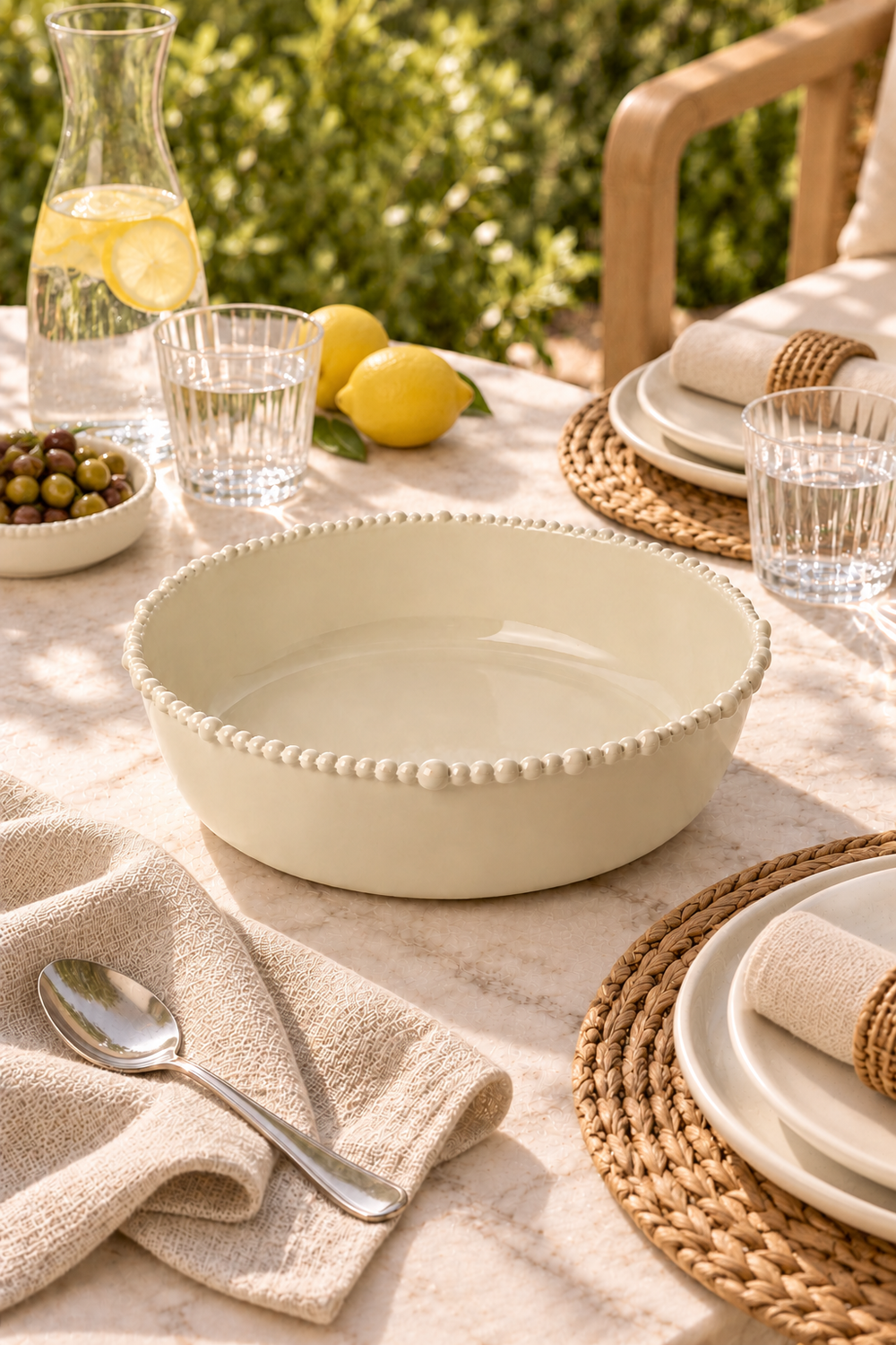 Sand Large Upright Bowl – Pearl Melamine