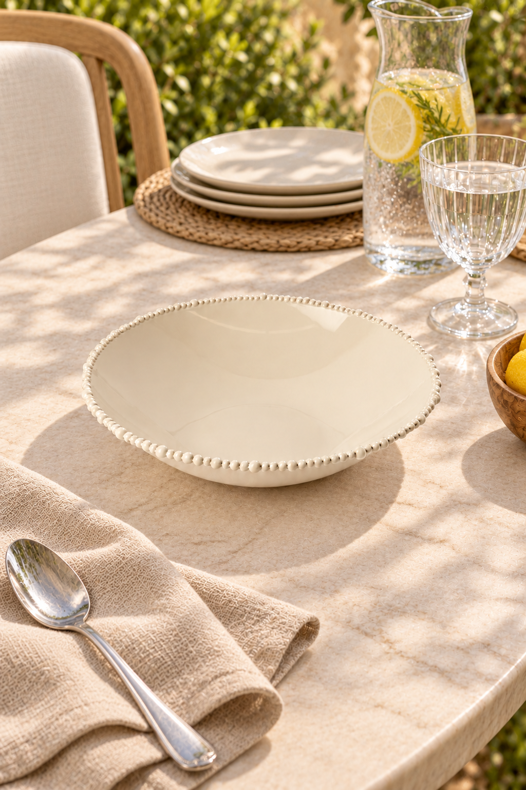 Sand Medium Tapered Bowl – Pearl Melamine - Magpie Style