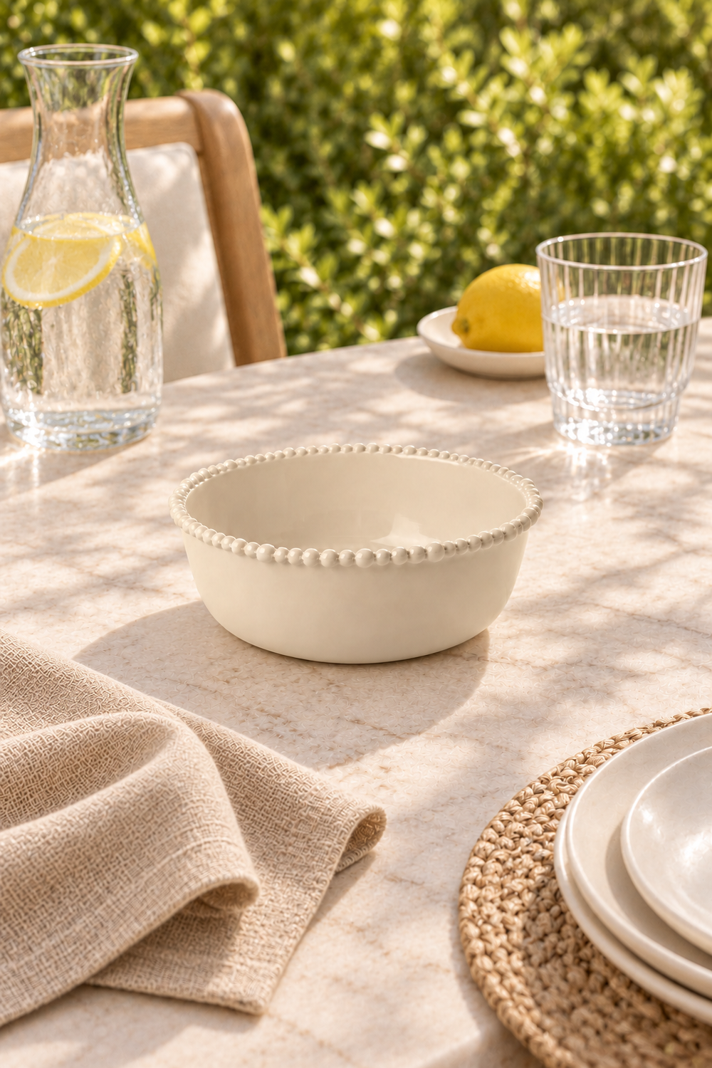 Sand Small Upright Bowl – Pearl Melamine