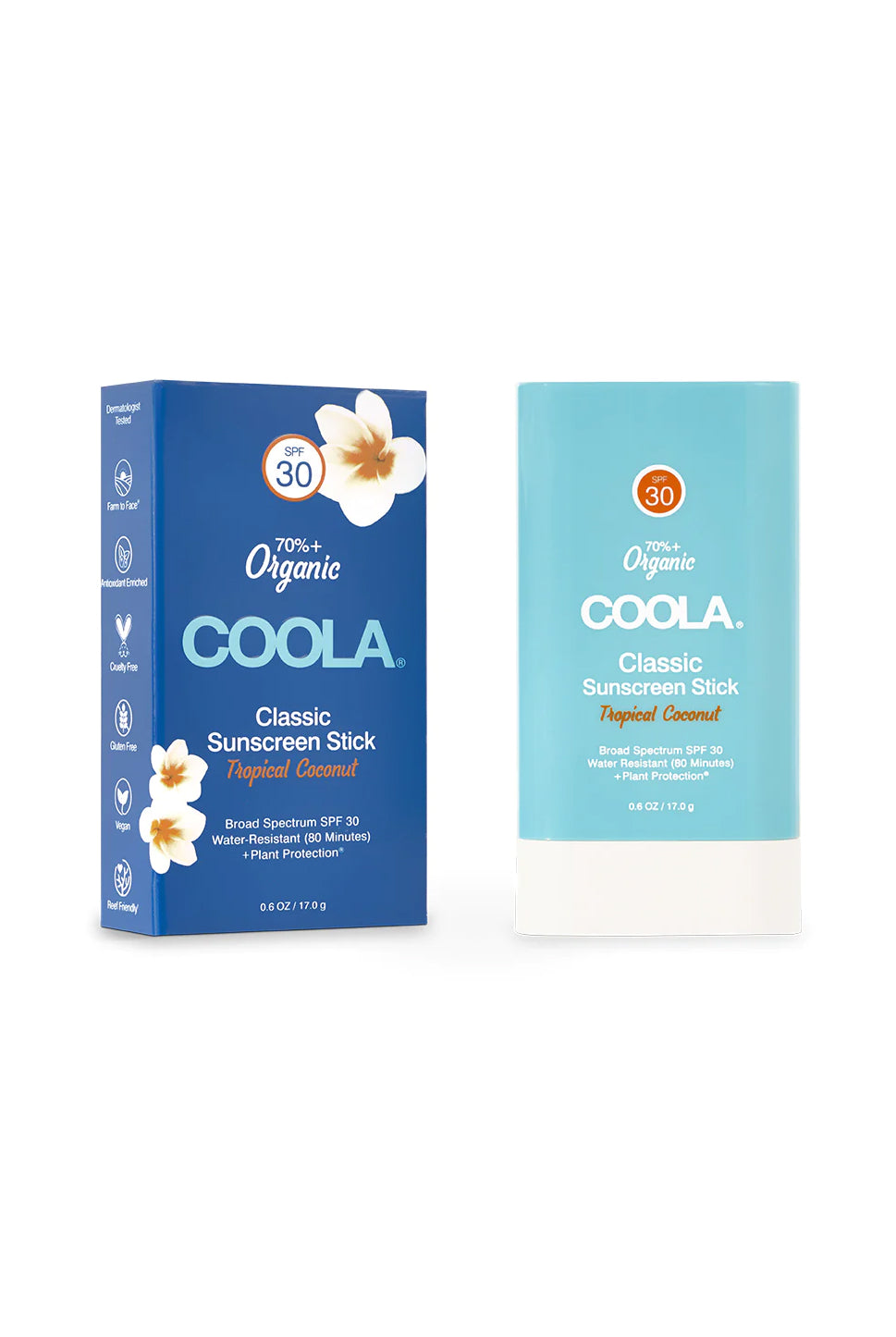 COOLA - Classic Organic Sunscreen Stick SPF 30 - Tropical Coconut - Magpie Style
