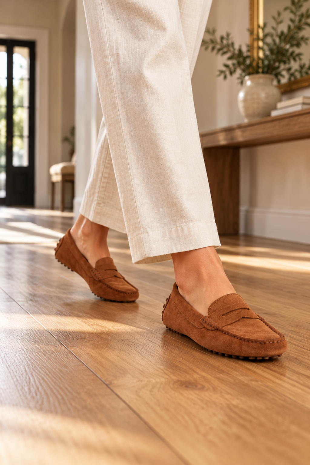 KATHRYN WILSON Avery Loafer - Tan Suede - Magpie Style