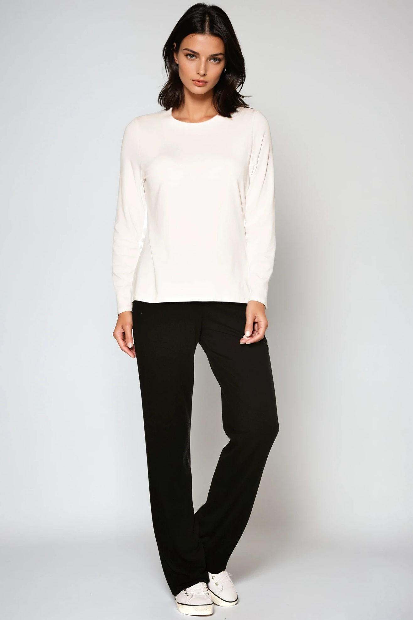 PAULA RYAN Tailored Pant - Microjersey Black - Paula Ryan