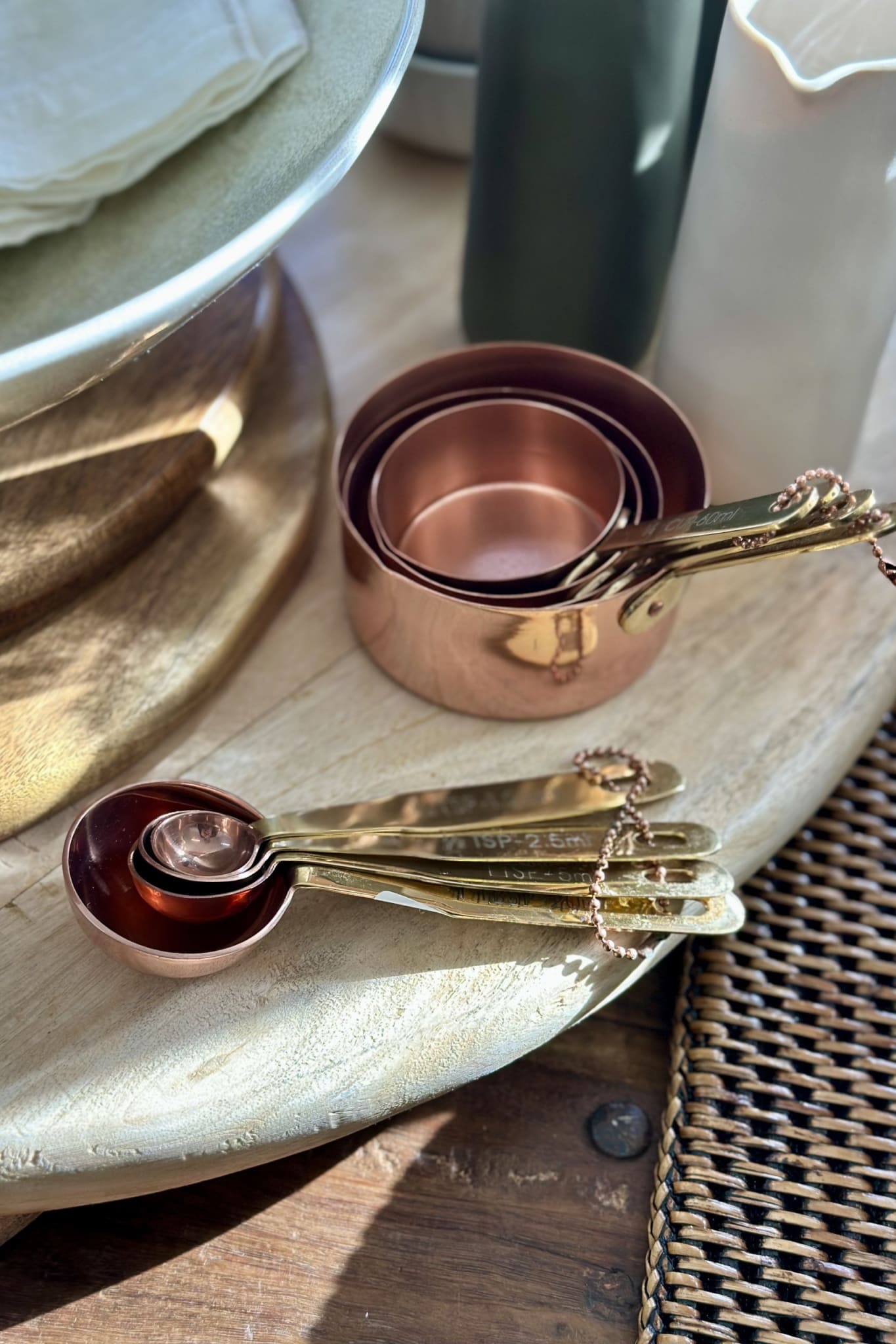 Copper Plated Measuring Spoons set of 4 - Magpie Style