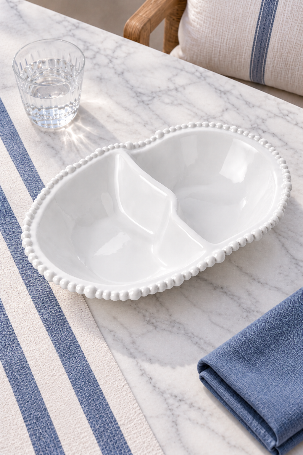 White Double Serving Bowl – Pearl Melamine - Magpie Style