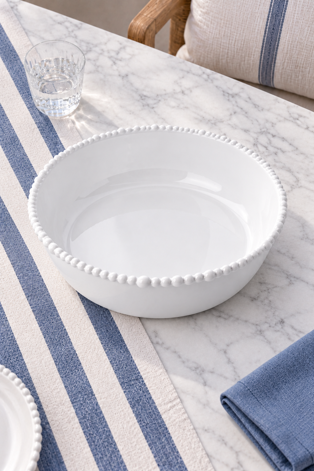 White Large Upright Bowl – Pearl Melamine - Magpie Style