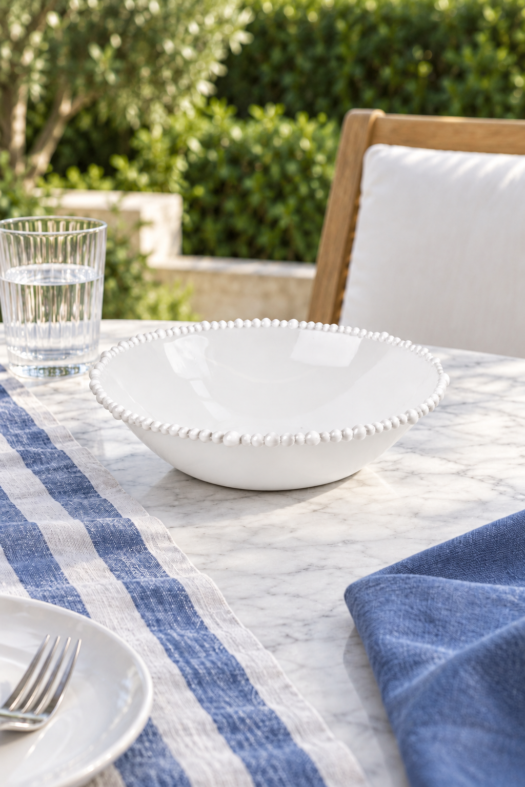 White Pearl Melamine medium tapered bowl