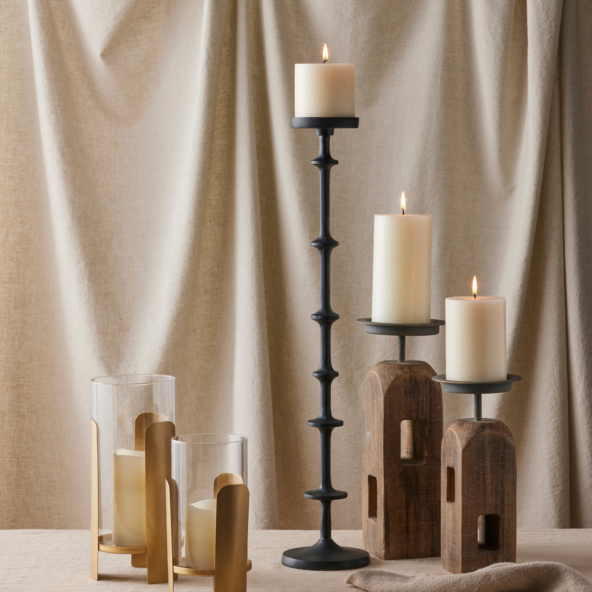 Blake Candleholder - Small, Natural - 3