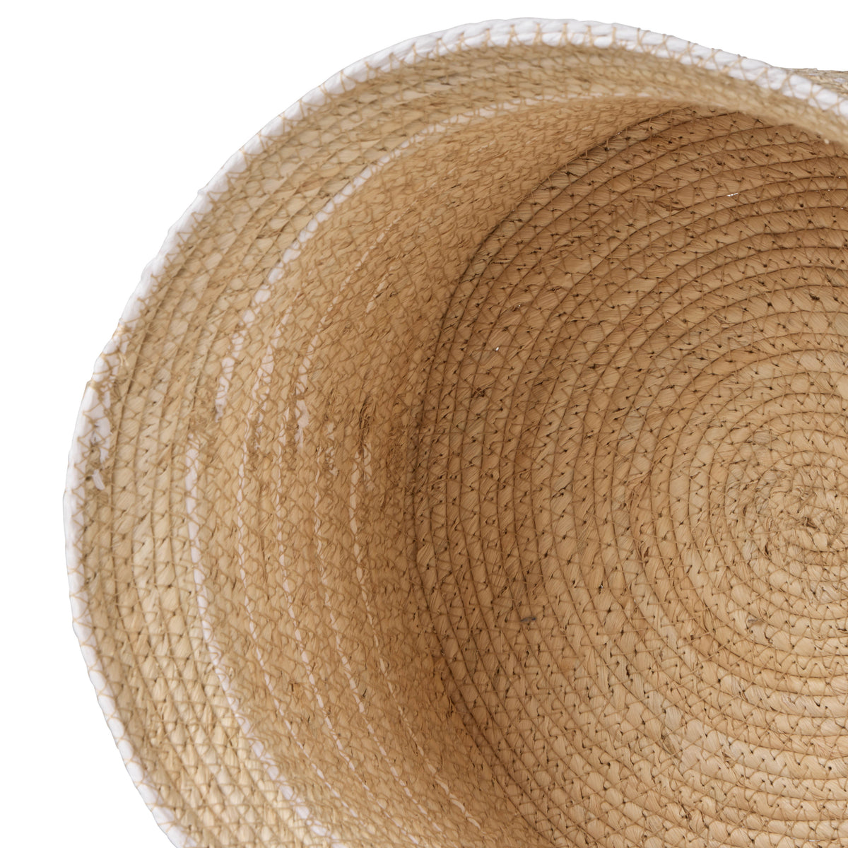 Linear Baskets - Natural & Green, Set of 2 - 3