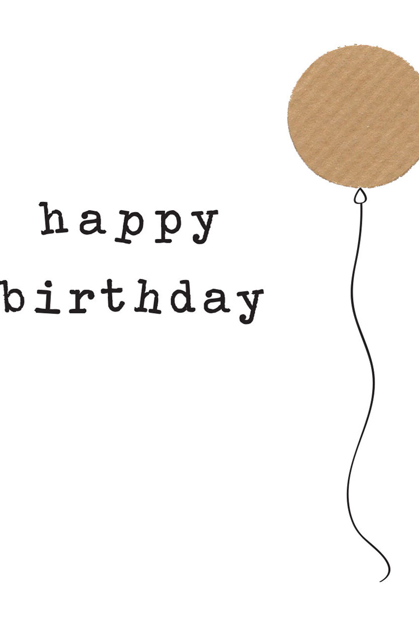 Card - Happy Birthday Brown Balloon - EmKo - [product type] - Magpie Style