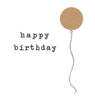 Card - Happy Birthday Brown Balloon - EmKo - [product type] - Magpie Style
