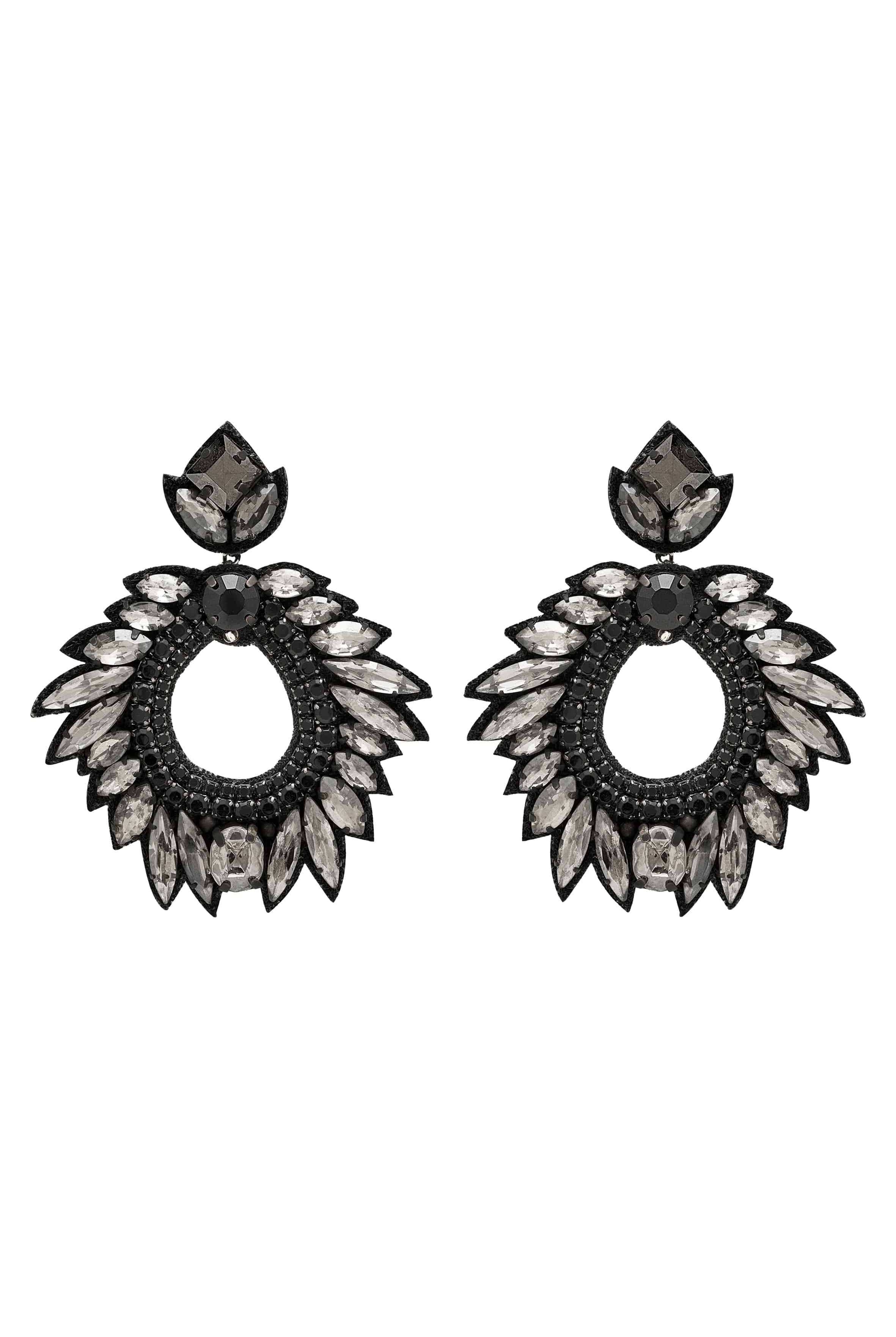 DEEPA GURNANI Chantel Earrings - Black - Magpie Style