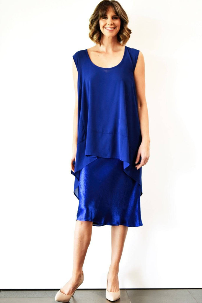 SHJARK Sardinia Slip Dress - Cobalt Blue - Magpie Style