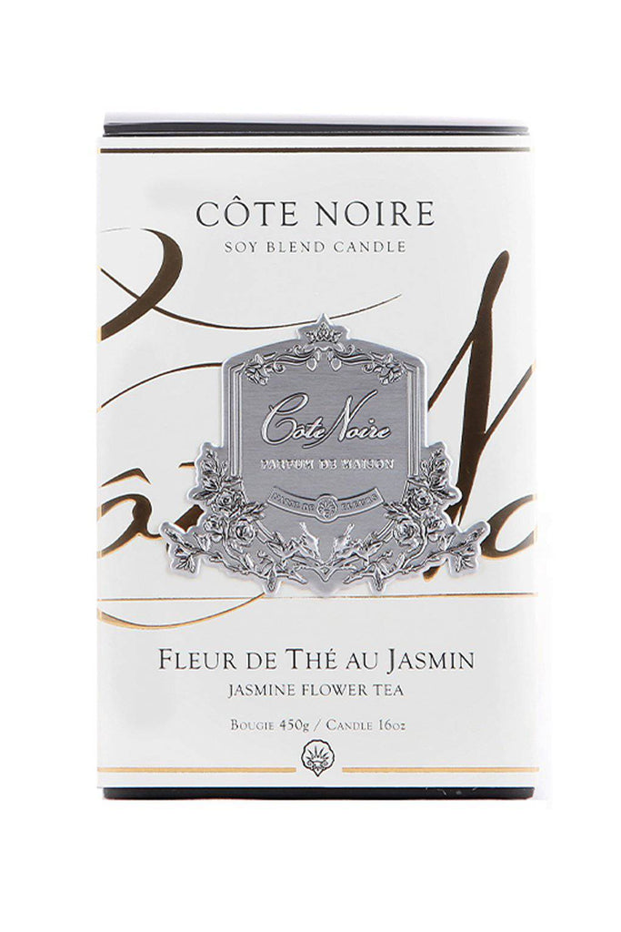 COTE NOIRE Jasmine Flower Tea Candle - Silver 450g - Magpie Style