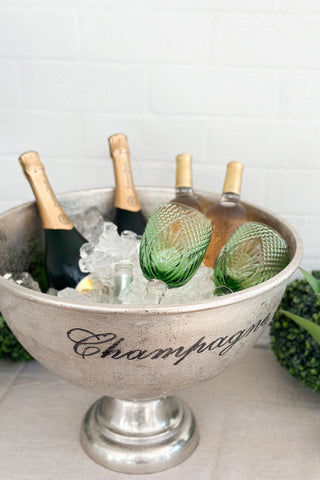 Aluminium XL Champagne Bowl - Raw Silver
