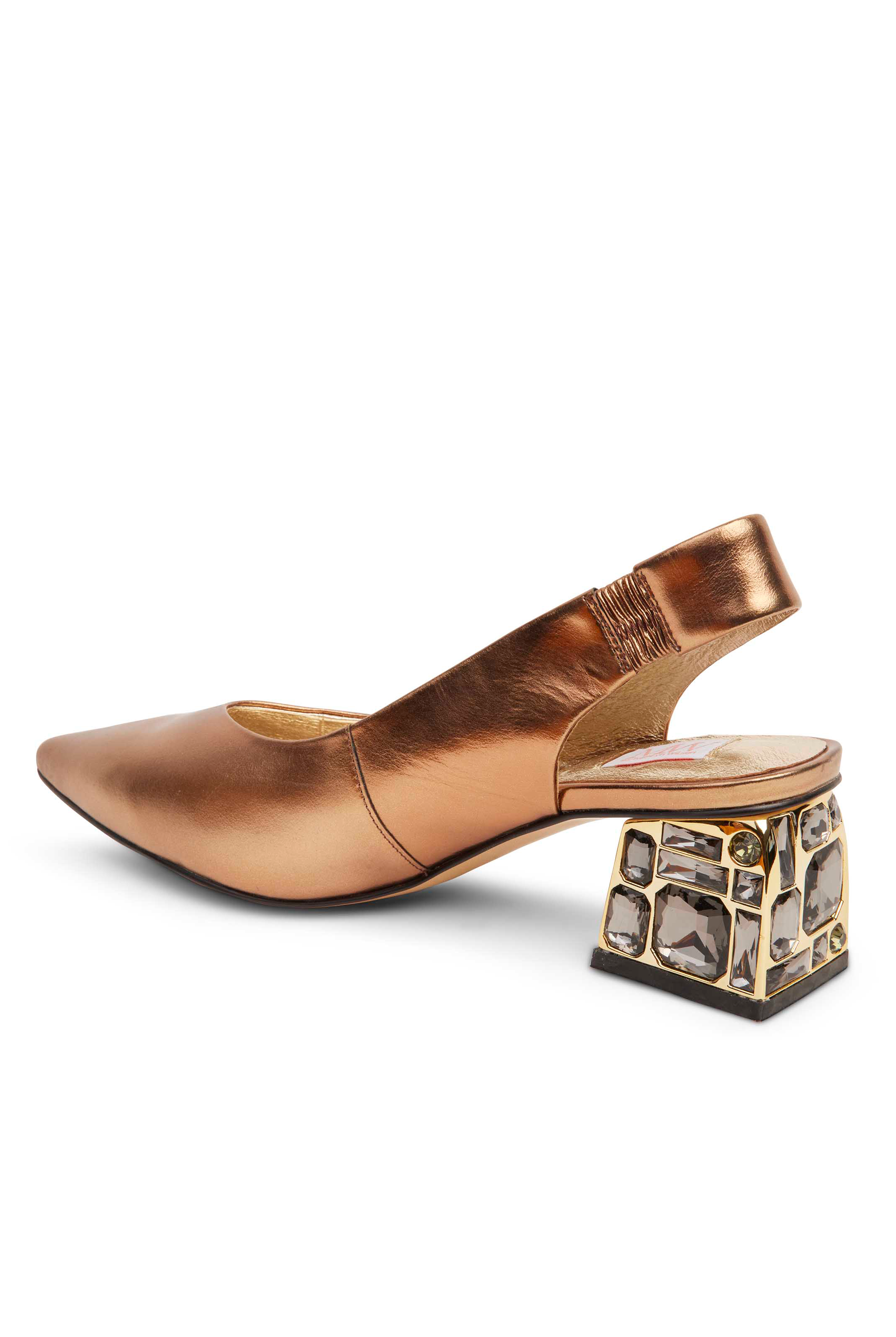 KATHRYN WILSON Jade Slingback - Bronze Calf with Jewels - Kathryn Wilson - [product type] - Magpie Style