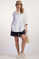 PAULA RYAN RELAXED Linen OverShirt - White - Paula Ryan