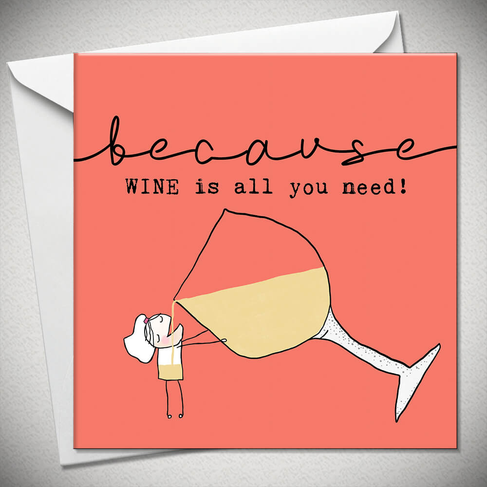 Card - WINE is all you need - EmKo - [product type] - Magpie Style