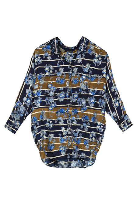 MES DEMOISELLES Blue Combo Bouvardia Shirt - Mes Demoiselles - [product type] - Magpie Style