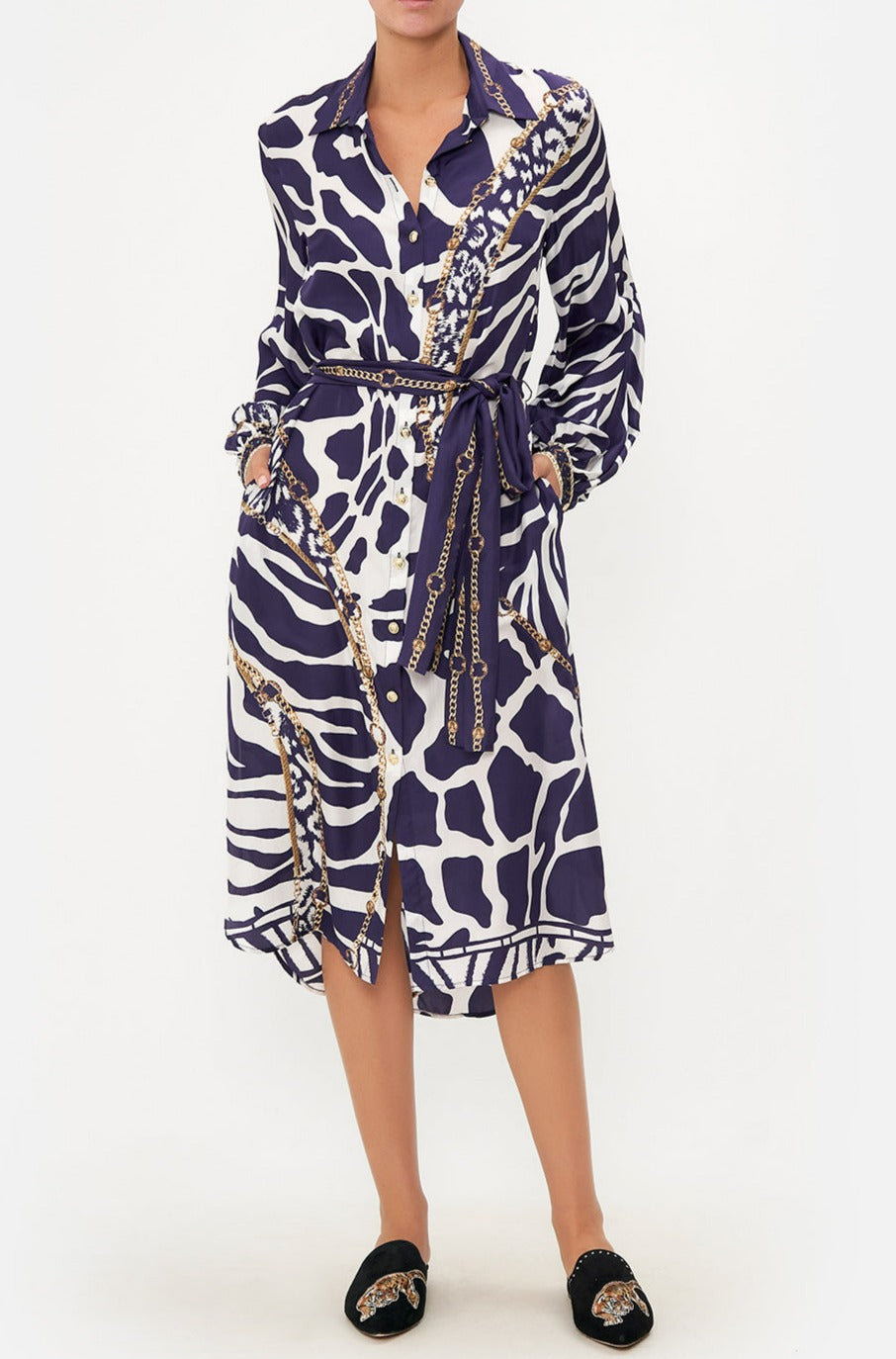 CAMILLA High Low Midi Shirt Dress - Where's Your Head At - CAMILLA - [product type] - Magpie Style